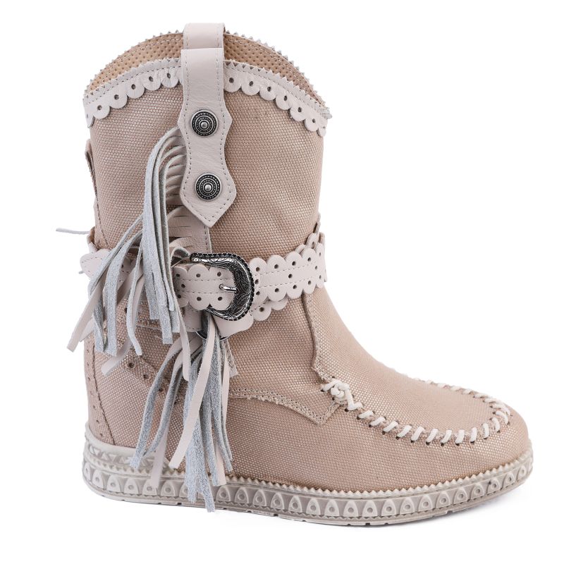 L ESTROSA indian style boots v nude barvi
