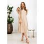AMALFI MIDI-OBLEKA V BEIGE BARVI