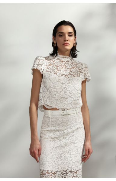 IMPERIAL FASHION - LACE TOP V BELI BARVI