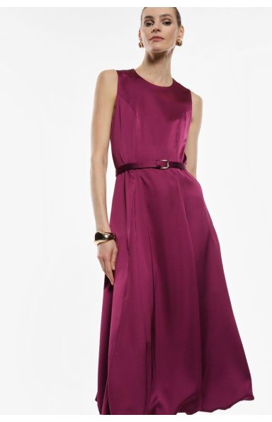 IMPERIAL FASHION - DALJŠA OBLEKA V MAGENTA BARVI