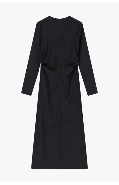 IMPERIAL FASHION  ČRNA OBLEKA S SREBRNIM DODATKOM