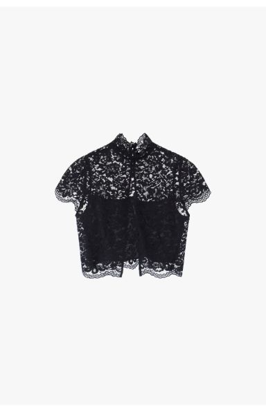 IMPERIAL FASHION - LACE TOP V ČRNI BARVI