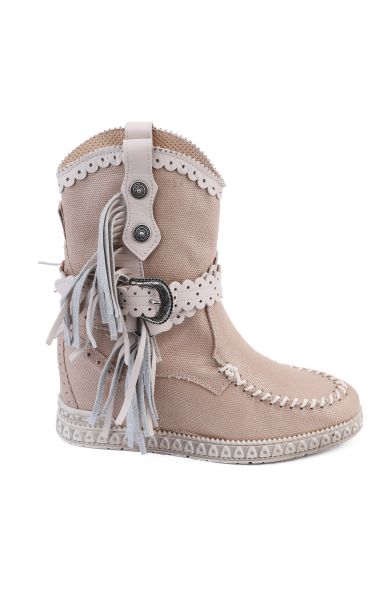 L'ESTROSA indian style boots v nude barvi