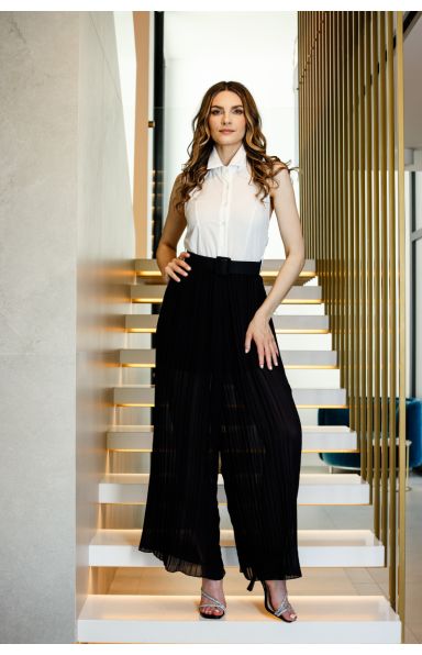 AMALFI JUMPSUIT V ČRNO BELI BARVI 