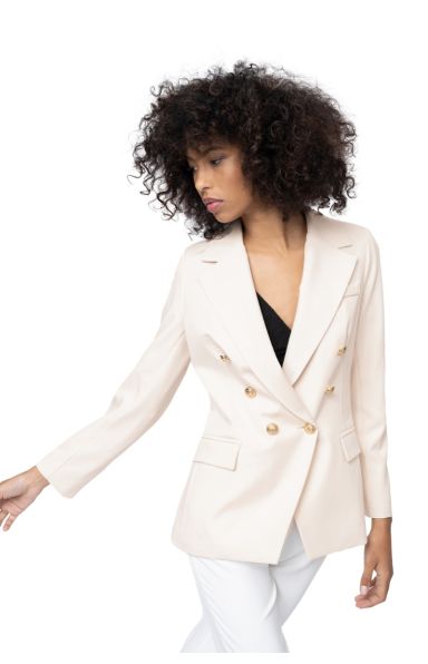 AMALFI - BLAZER Z ZLATIMI GUMBI V BEIGE BARVI