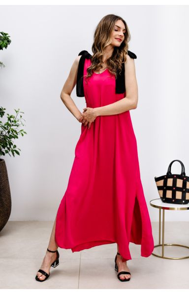 AMALFI PINK BOW OBLEKA
