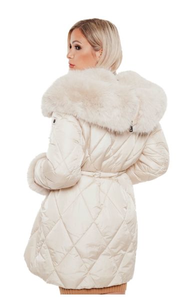 AMALFI BEIGE FAUX FUR BUNDA