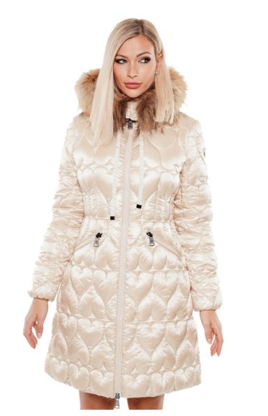 AMALFI PREŠITA BUNDA V BEIGE BARVI