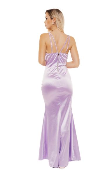 Amalfi mermaid obleka v lila barvi