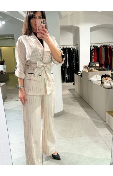 IMPERIAL FASHION - STRIPE SAKO V BEIGE BARVI