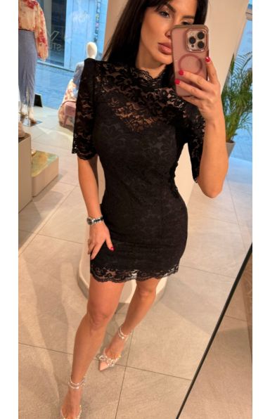 IMPERIAL FASHION - LACE OBLEKA V ČRNI BARVI