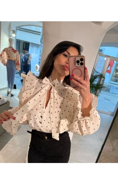 AMALFI SRAJCA Z VOLANČKI IN PENTLJICO V BEIGE BARVI